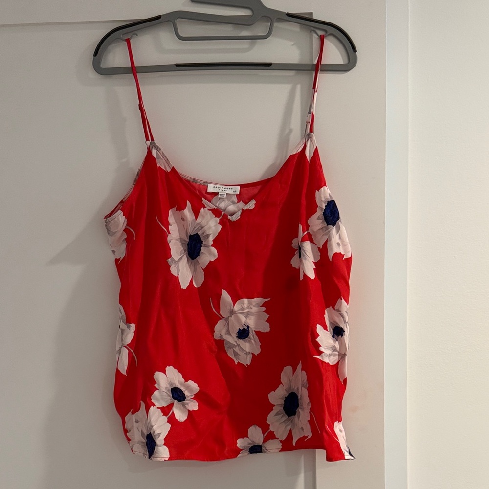 Equipment Red Floral Camisole